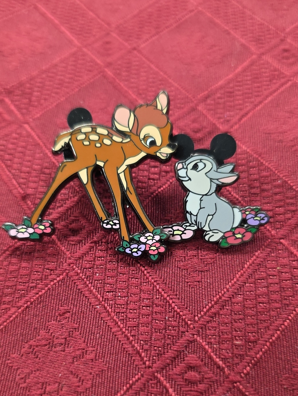 Classic Bambi & Thumper Enamel Pin Set - Brown and Gray
